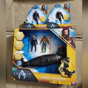 : 4" DC Aquaman The Lost Kingdom Aquaman , Black Manta , Orm